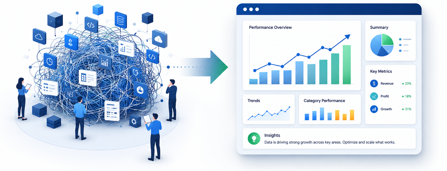 Disconnected data transformed into clear insights